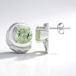 Orecchini in argento con Ametista Verde (Pallanova)