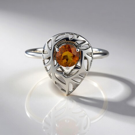 Anello in oro con Tormalina Arancione Brasiliana (Ornaments by de Melo)