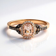 Anello in oro con Morganite AAA