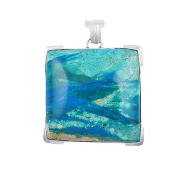 Atacama-Opal-Silberanhänger (Bali Barong)