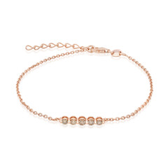 VS1 Argyle-Rose de France-Brillant-Silberarmband