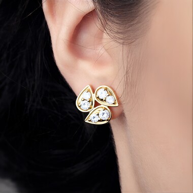 Orecchini in oro con Diamante I2 (H) (de Melo Gold)