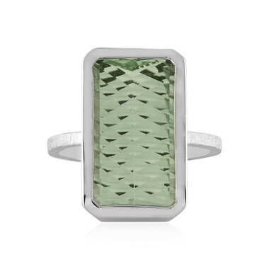 Grüner Amethyst-Silberring