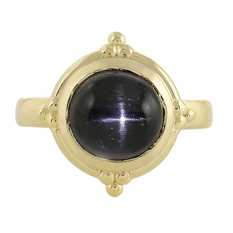 Anillo en plata con Diópsido estrella de la India