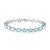 Blue Apatite Silver Bracelet