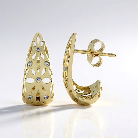Orecchini in oro con Zircone (Ornaments by de Melo)