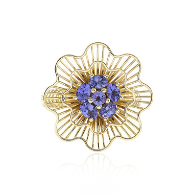 AAA-Tansanit-Goldring (Ornaments by de Melo)