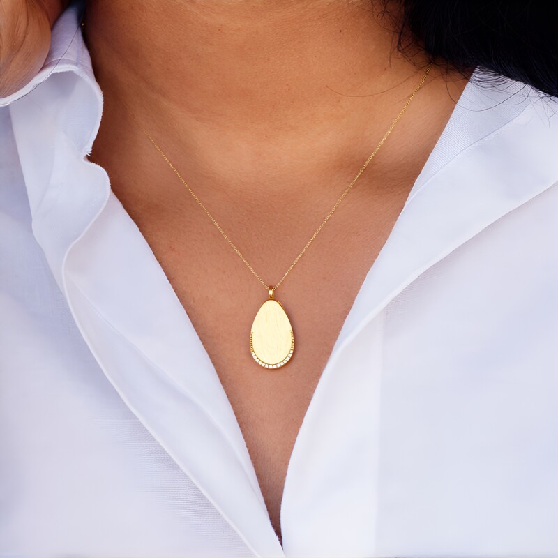 Weißer Topas-Silberanhänger (MONOSONO COLLECTION)