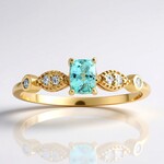 Gouden ring met een Braziliaanse Paraiba toermalijn (AMAYANI)