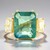 Anello in oro con Fluorite Petrolio del Belgio