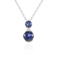 Blauer Stern-Saphir-Silbercollier