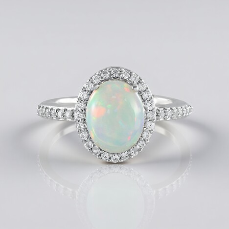 Anello in argento con Opale di Welo