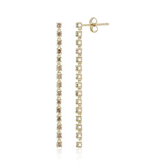 Pendientes en oro con Diamante champán I2 (de Melo Gold)