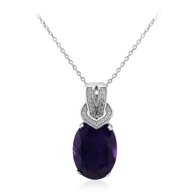 Collier en argent et Améthyste du Maroc