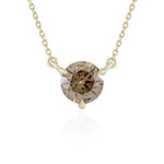 Gouden halsketting met een I2 Champagne Diamant (de Melo Gold)