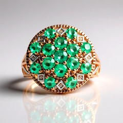 Anello in argento con Smeraldo Zambia (Gems en Vogue)