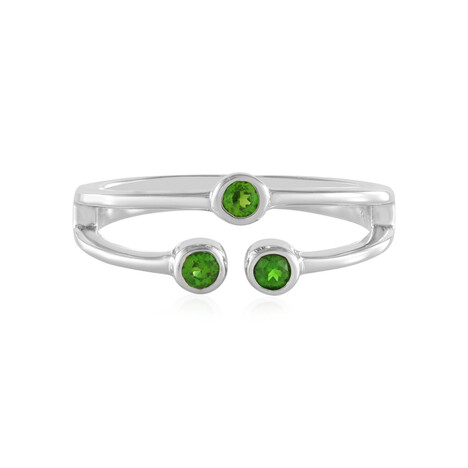 Anello in argento con Diopside Russo