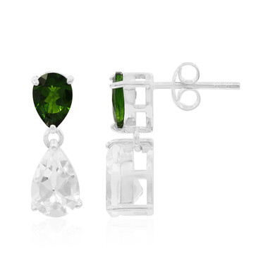 Orecchini in argento con Topazio Bianco