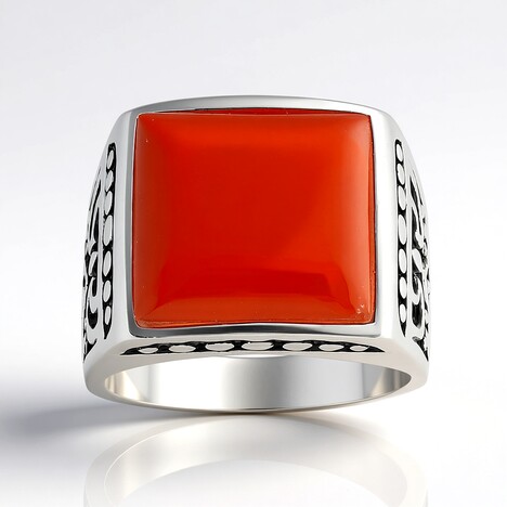 Anello in argento con Corniola (Jones Lee)