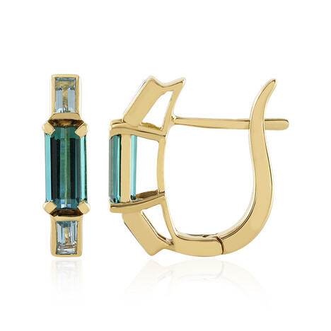 Orecchini in argento con Tormalina Verde di Benedito(Adela Silber)