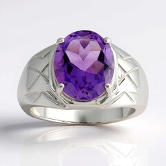 Anello in argento con Ametista