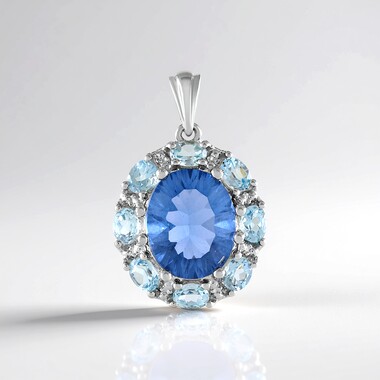 Colour Change Fluorite Silver Pendant