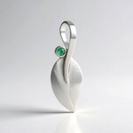 Ciondolo in argento con Smeraldo Colombiano (MONOSONO COLLECTION)