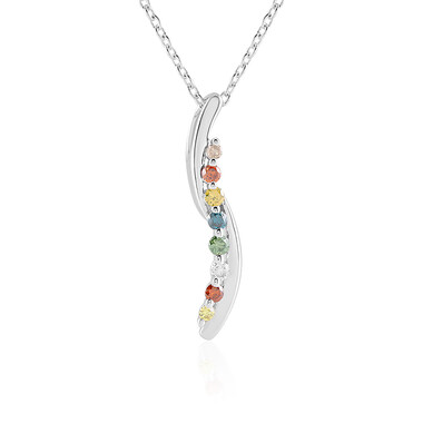I3 Diamant-Silberhalskette