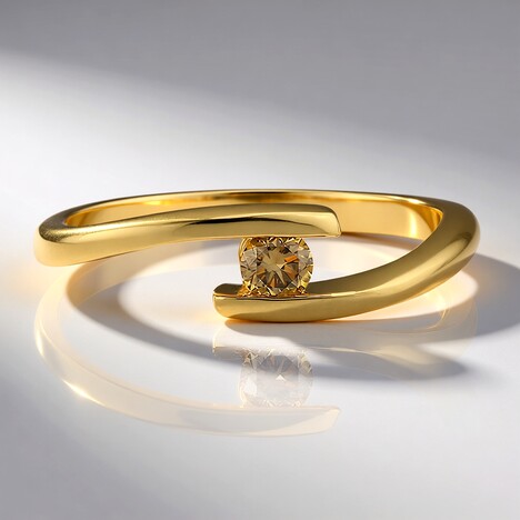Anello in oro con Diamante Cognac d'Argyle SI1 (Mark Tremonti)