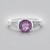 Anello in argento con Fluorite Viola