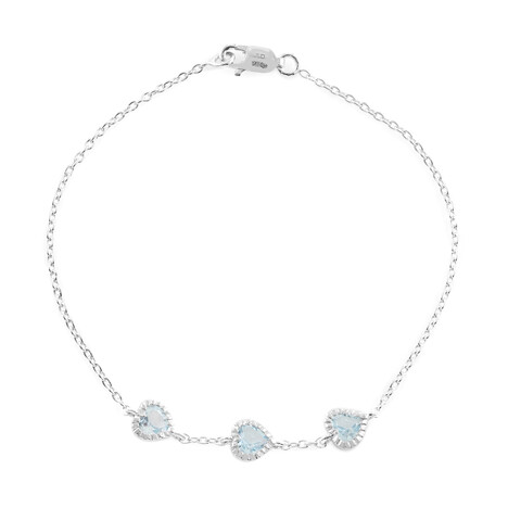 Bracelet en argent et Topaze bleu ciel