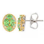 Orecchini in argento con Tsavorite della Tanzania (Gems en Vogue)