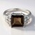 Anello in argento con Quarzo Fumè