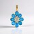 Ciondolo in argento con Apatite Blu Neon