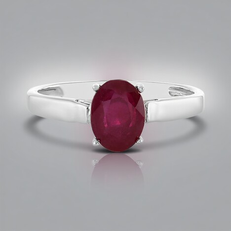 Anello in argento con Rubino del Madagascar