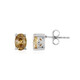 Orecchini in argento con Zircone Canarino
