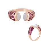 Zilveren ring met witte maanstenen (KM by Juwelo)