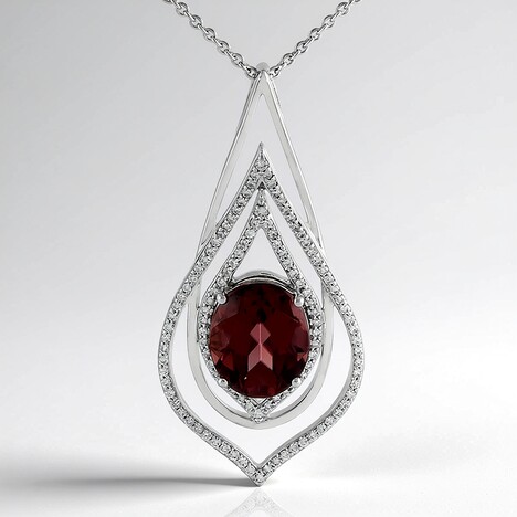 Collana in oro con Zircone Rosso (de Melo)
