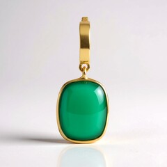 Ciondolo in argento con Calcedonio Verde