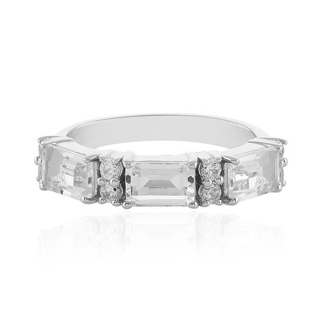 Weißer Quarz-Silberring