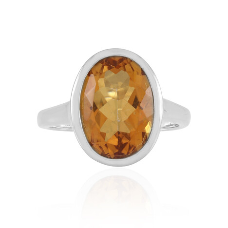 Bague en argent et quarz orange