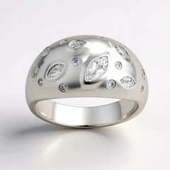 Anello in argento con Topazio Bianco (Adela Silber)