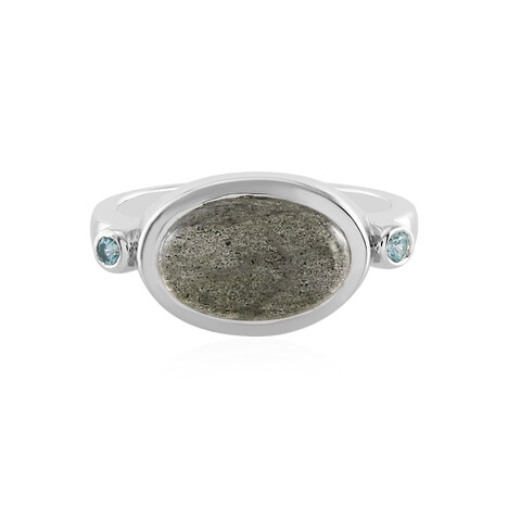 Zilveren ring met een Blauwe Minary Labradoriet (KM by Juwelo)