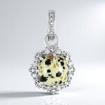 Ciondolo in argento con Diaspro Dalmata