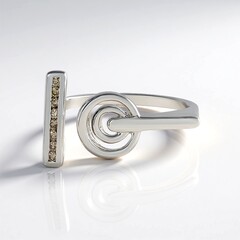 Anello in argento con Diamante Champagne I3 (de Melo Essence)