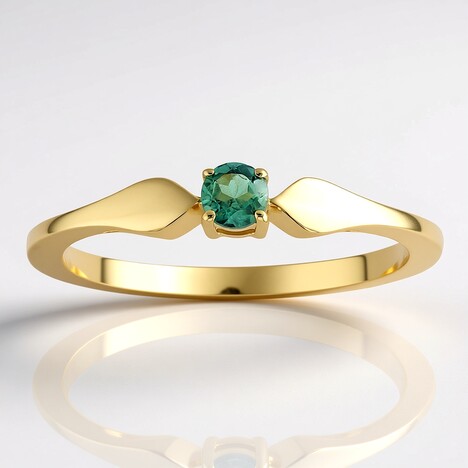 Anello in oro con Alessandrite Brasiliana