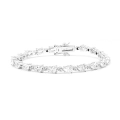 Brazalete en plata con Topacio blanco