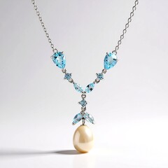 Collier en argent et Perle blanche de culture d'eau douce