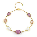 Brazalete en plata con Calcedonia lavanda (KM by Juwelo)