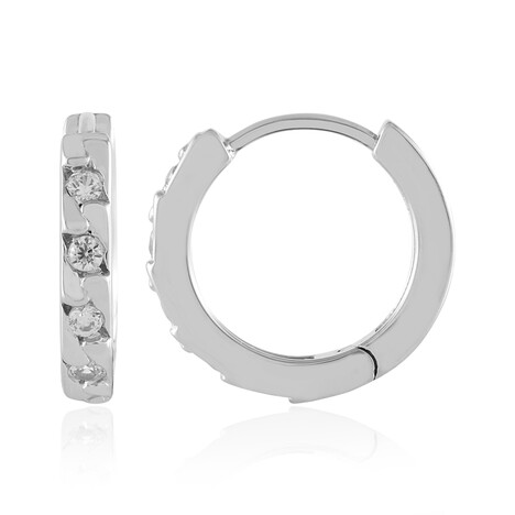 Zirkon-Silberohrringe